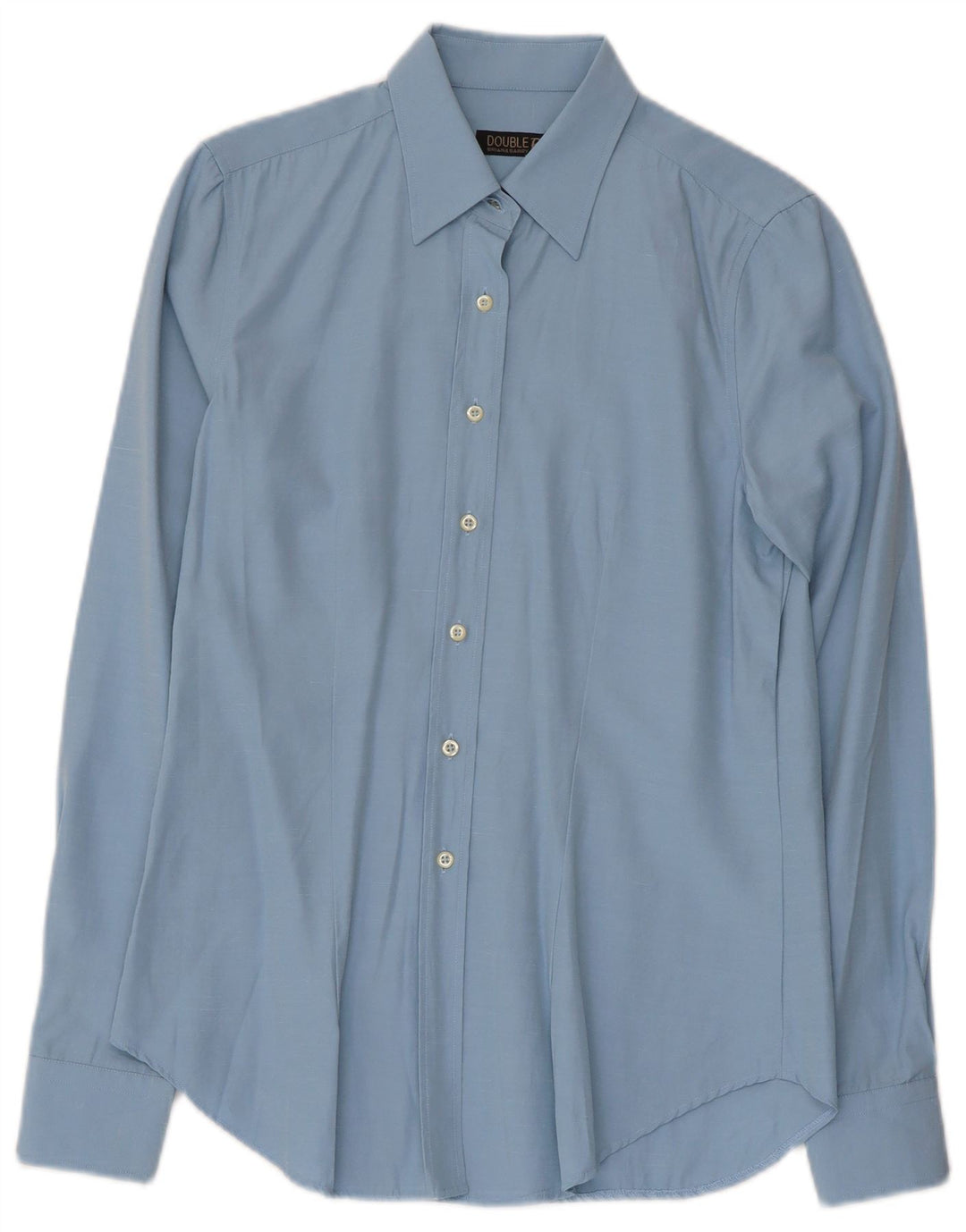 VINTAGE Damen Hemd UK 12 Mittelblau