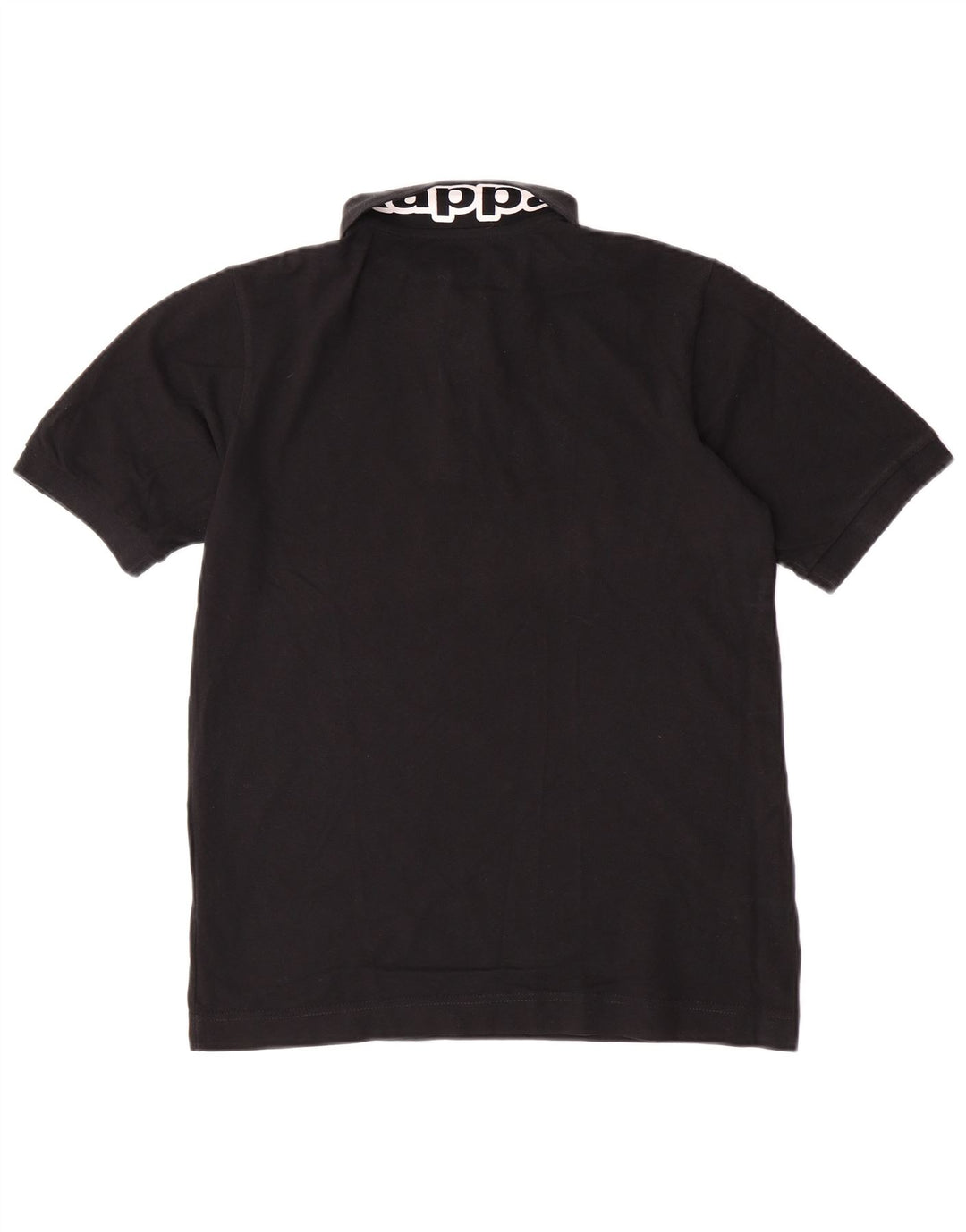 Kappa Herren-Poloshirt mit Grafik, Größe S, schwarze Baumwolle