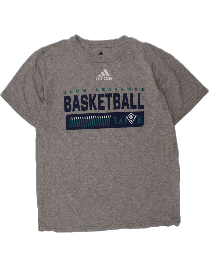 ADIDAS Boys Graphic T-Shirt Top 13-14 Years Large Grey Vintage Adidas and Second-Hand Adidas from Messina Hembry 