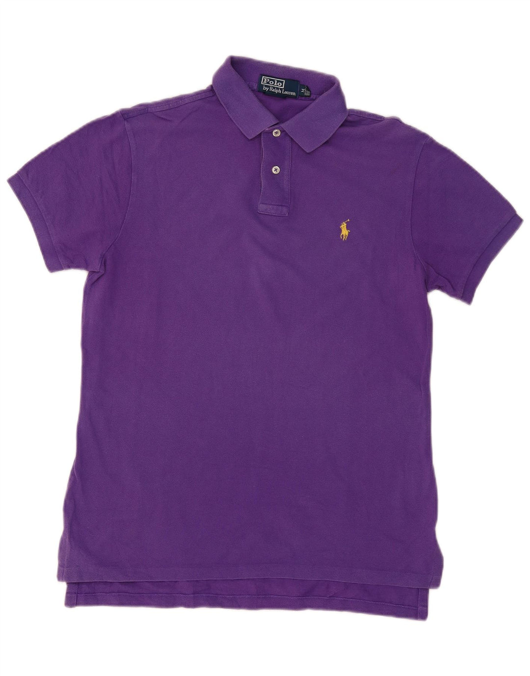 POLO RALPH LAUREN Herren-Poloshirt mit individueller Passform, mittelviolette Baumwolle