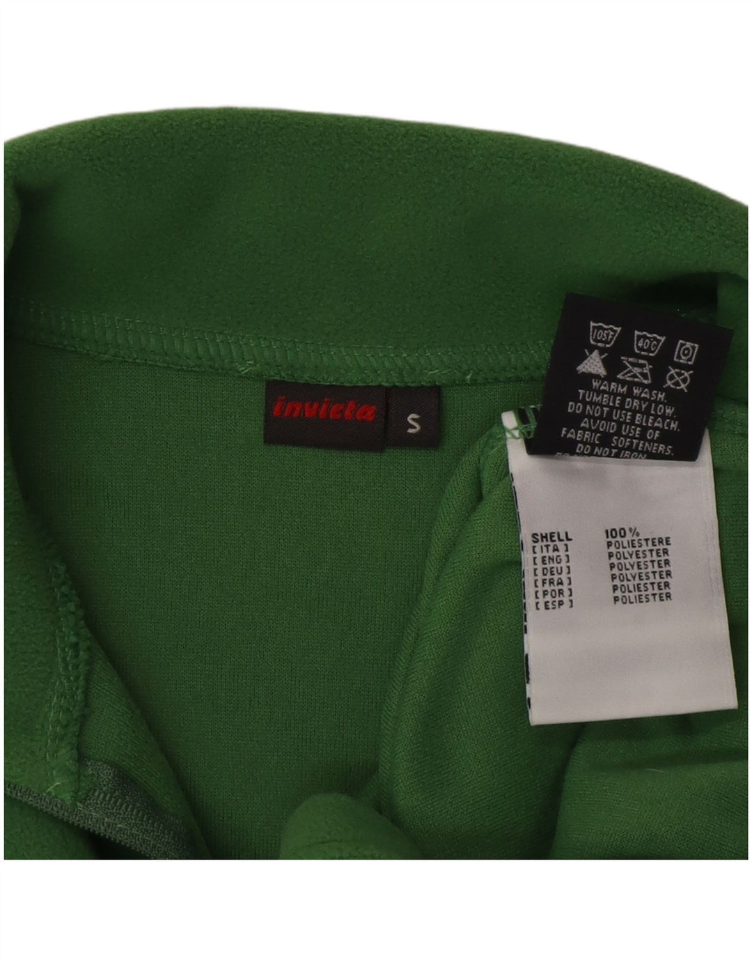 Invicta Herren-Fleecepullover mit Reißverschluss, klein, grün, Polyester