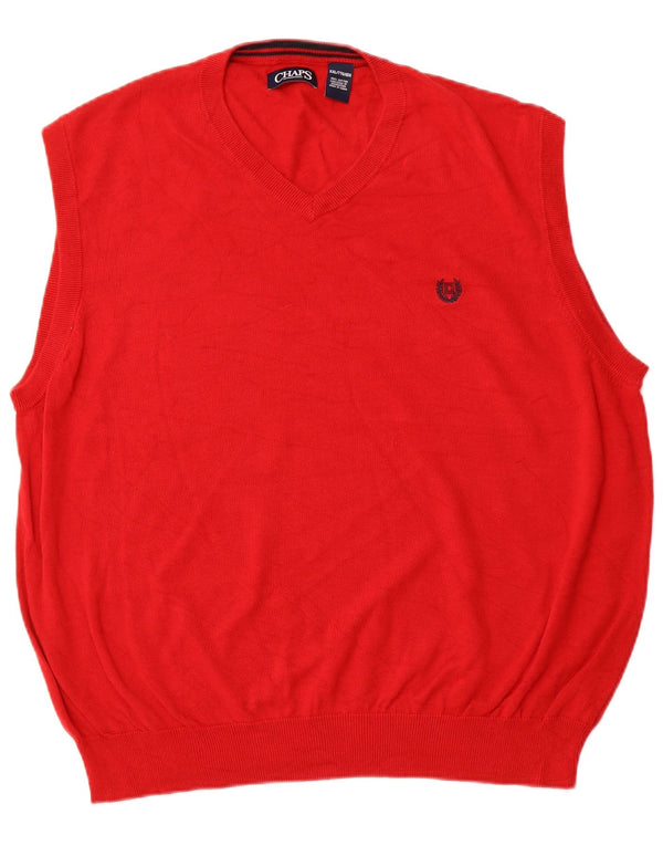 CHAPS Herren-Weste-Tanktop 2XL aus roter Baumwolle