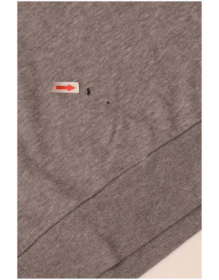 Jack & Jones Herren-Kapuzenpullover aus mittelgrau gefleckter Baumwolle