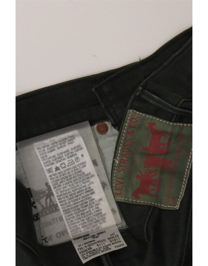 Levi's Damen 511 Slim Jeans W29 L32 Grüne Baumwolle