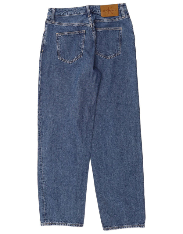 Calvin Klein Damen High Waist Loose Jeans W27 L32 Blaue Baumwolle 90er Jahre