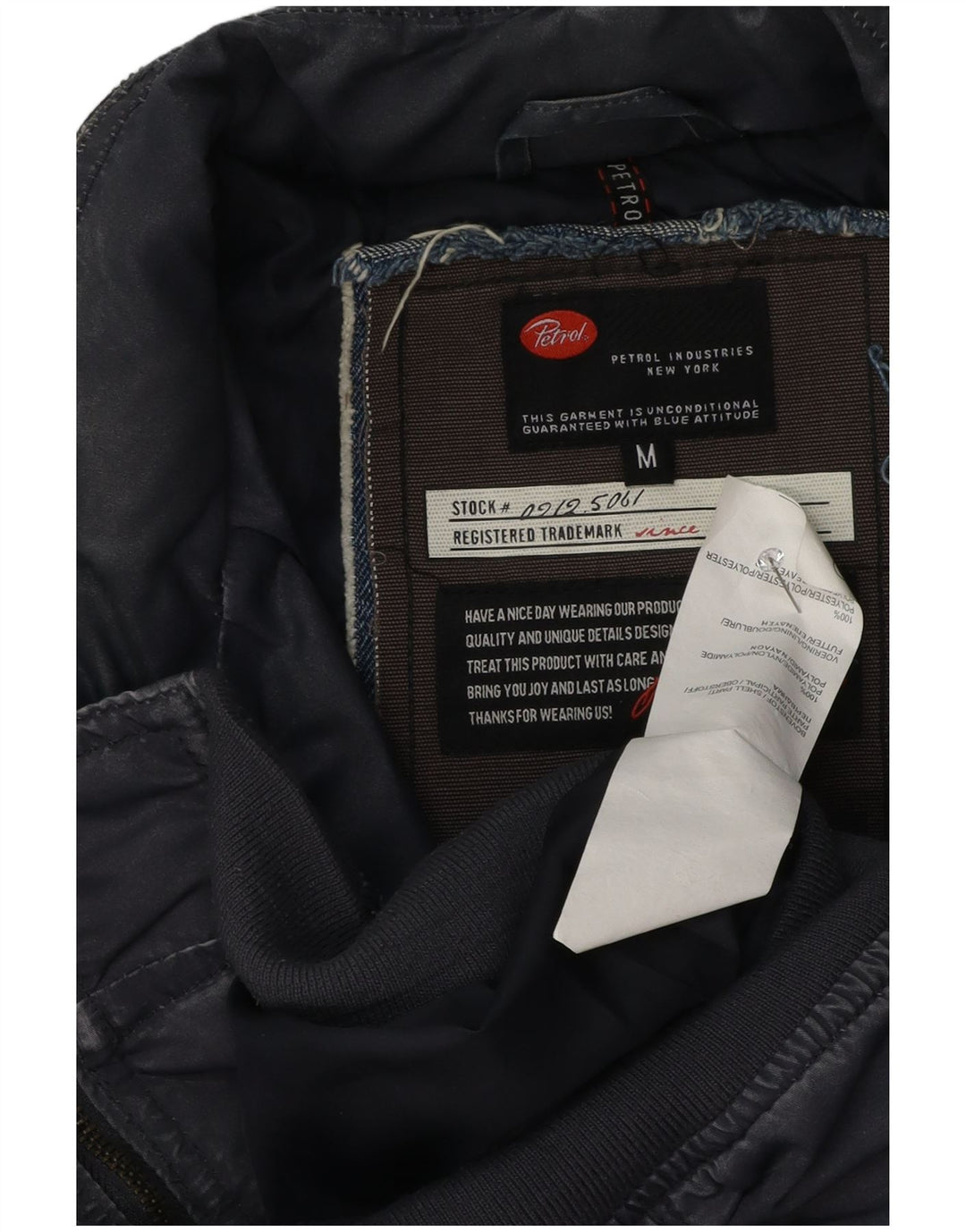Petrol Industries Herren-Bomberjacke mit Grafik, UK 38, mittleres Marineblau
