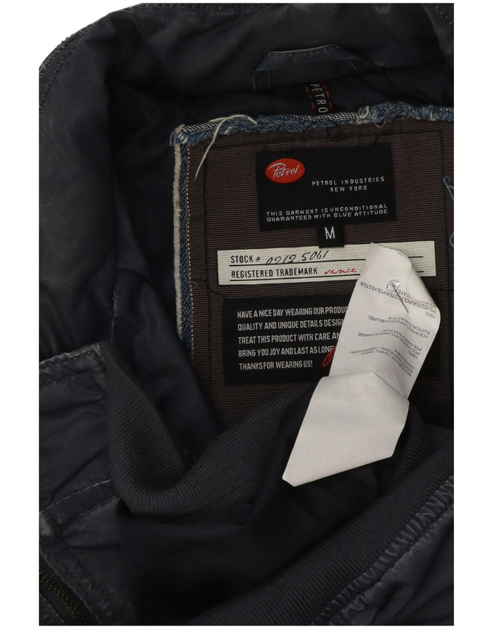 Petrol Industries Herren-Bomberjacke mit Grafik, UK 38, mittleres Marineblau