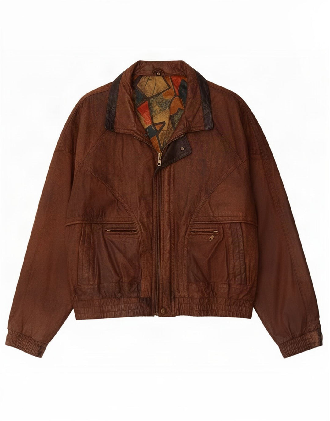 Vintage Herren Lederjacke UK 42 XL Braun