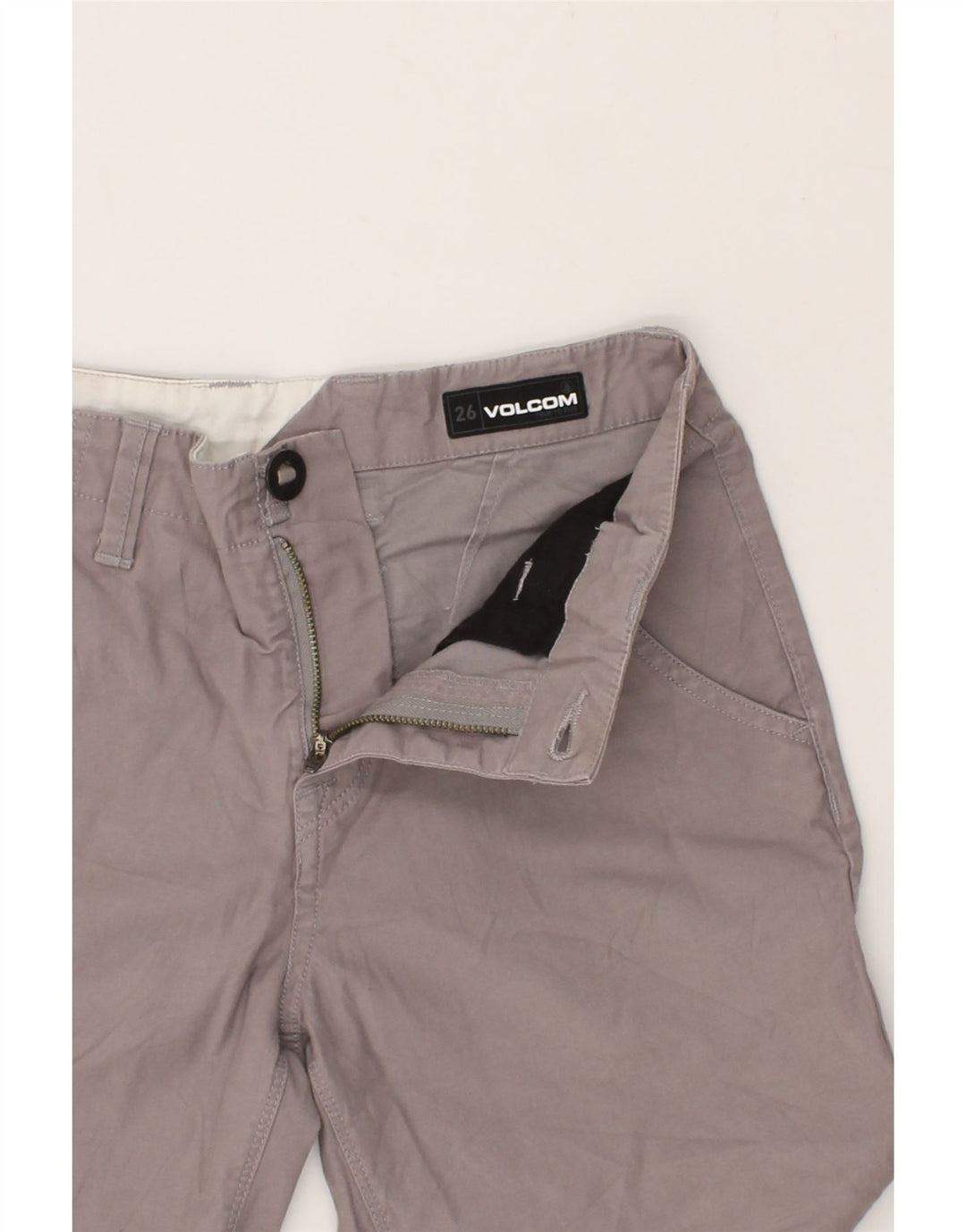 VOLCOM Womens Cargo Shorts W26 Small  Grey Cotton Vintage Volcom and Second-Hand Volcom from Messina Hembry 