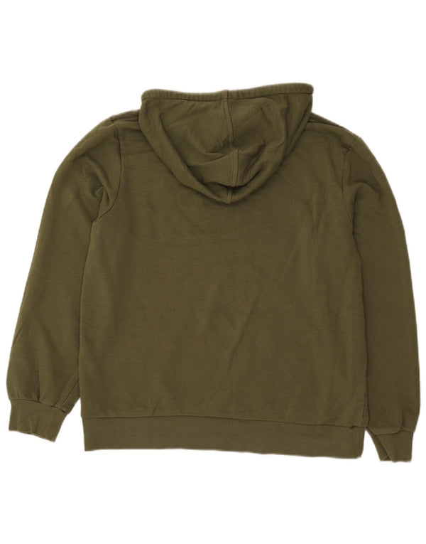 Marks & Spencer Damen Kapuzenpullover UK 14 Large Khaki Baumwolle