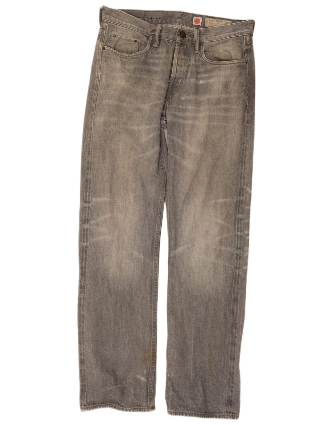ALL SAINTS Mens Straight Jeans W30 L31 Grey Cotton