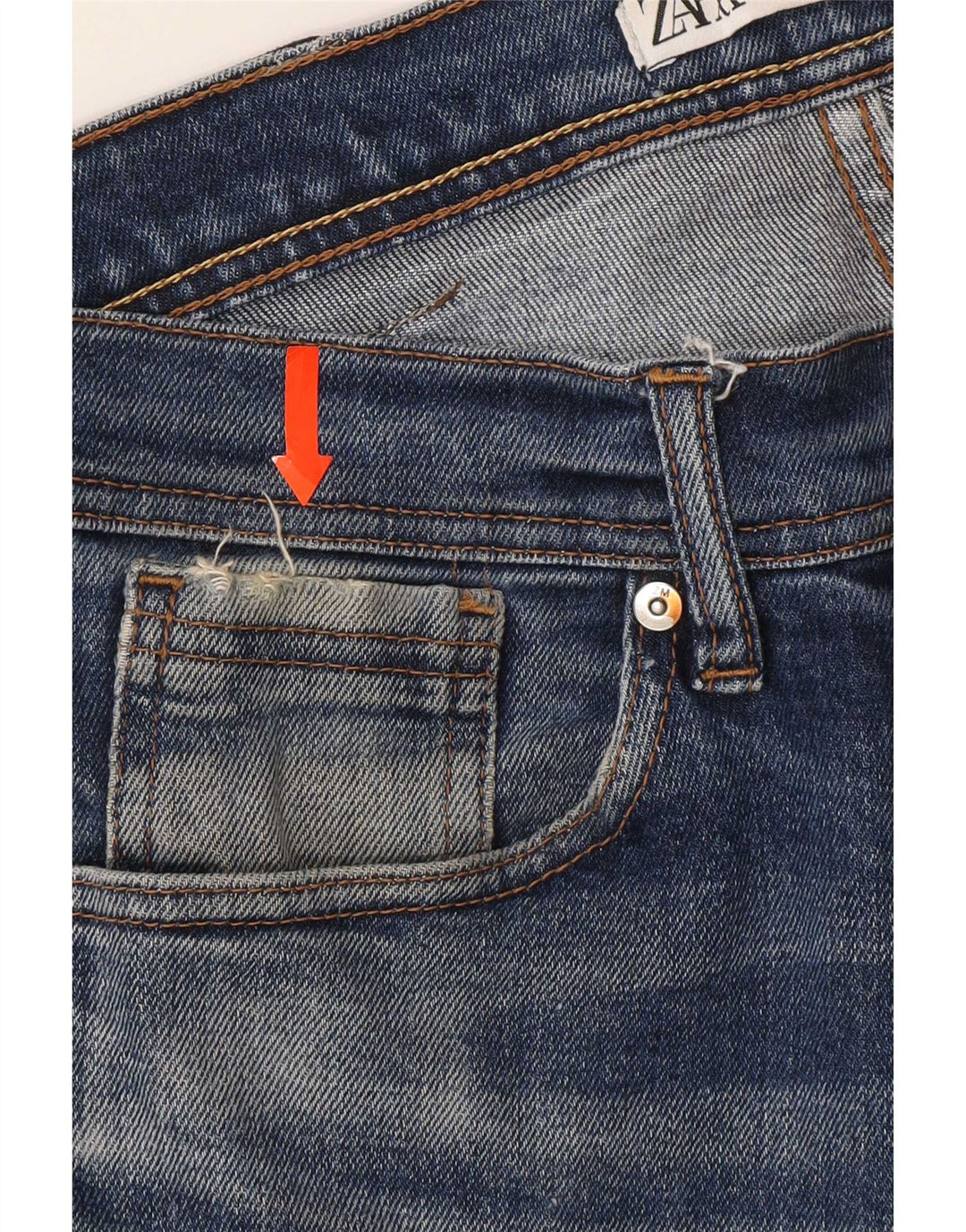 Zara Herren Slim Jeans EU 42 Large W32 L30 Blau