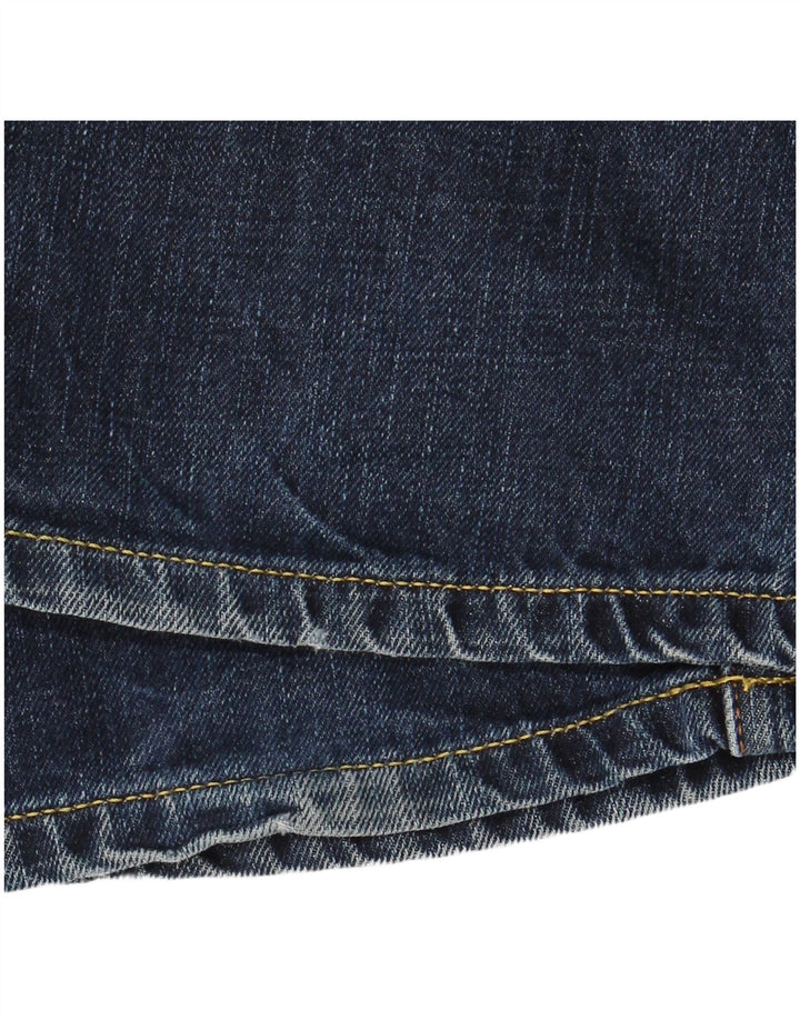 French Connection Herren Straight Jeans W32 L30 Blaue Baumwolle