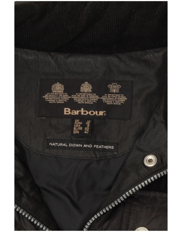 Barbour Damen gepolsterter Mantel UK 12 Mittelschwarze Baumwolle