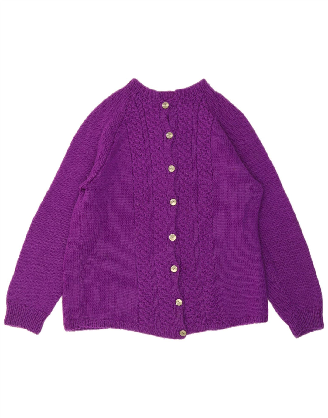 Vintage Damen Cardigan Pullover UK 14 Medium Lila