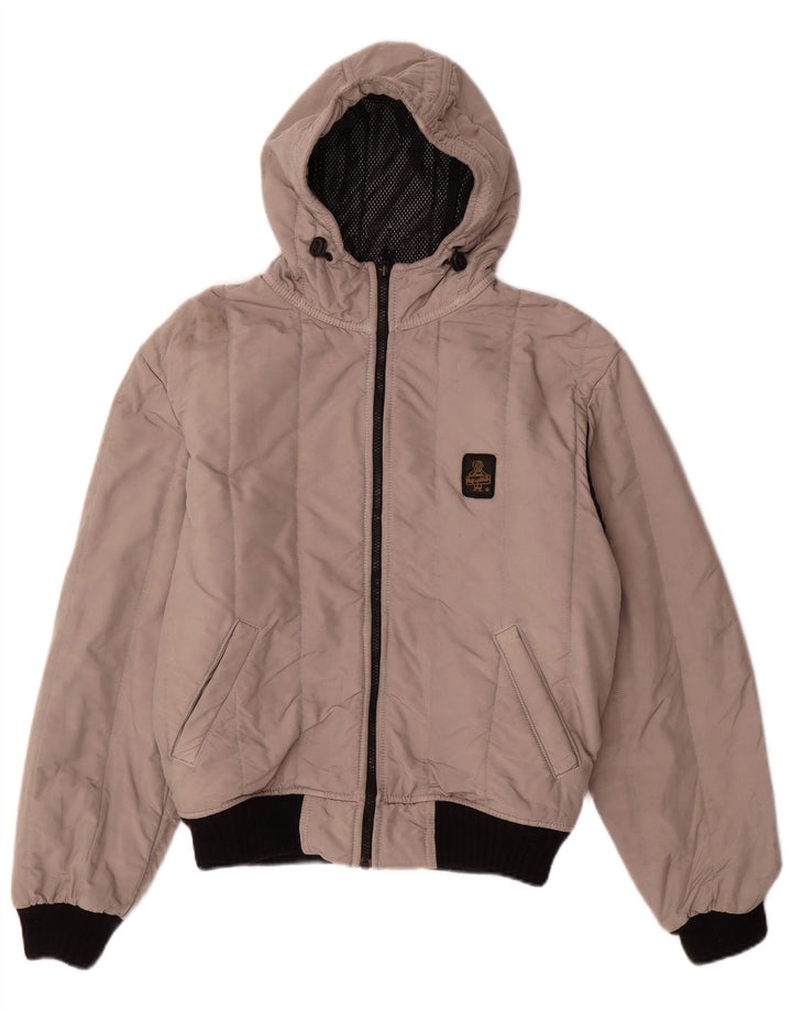 Refrigiwear Jungen-Bomberjacke mit Kapuze, 13–14 Jahre, XL, Grau, Polyamid