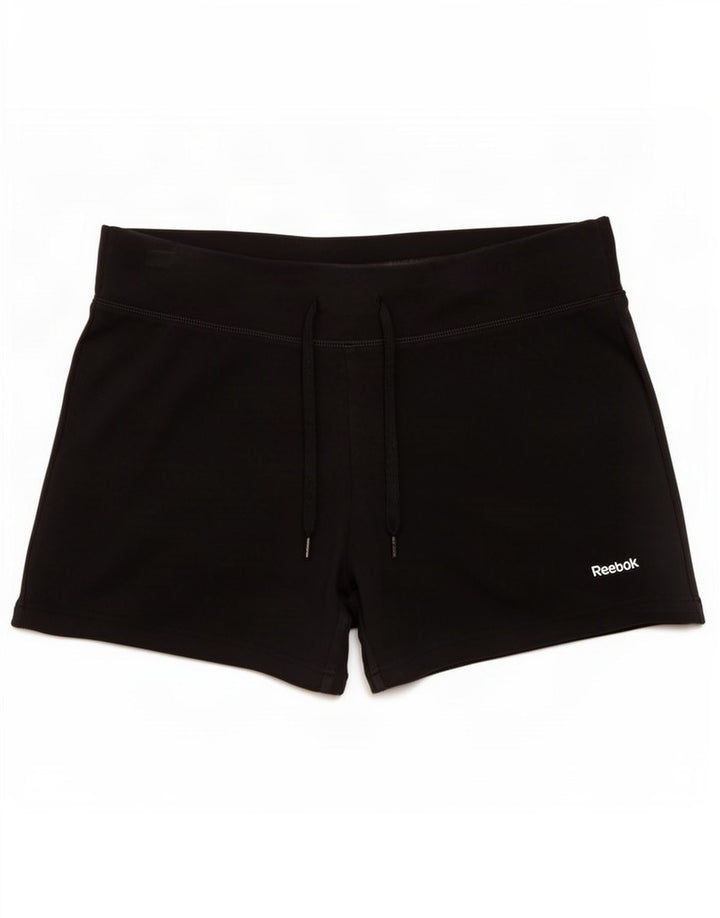 Reebok Damen Sportshorts UK 14 Medium Schwarz Baumwolle