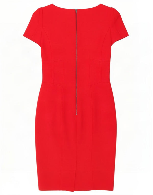 Marks & Spencer Damen Etuikleid UK 8 Small Rot Polyester