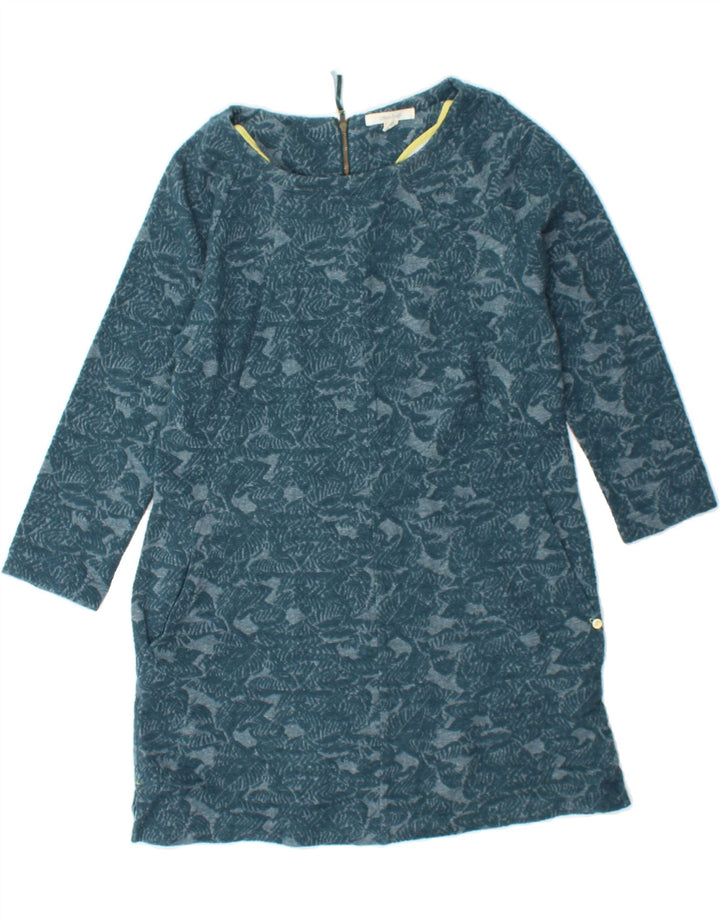 WHITE STUFF Womens Abstract Pattern Jumper Dress UK 12 Medium Turquoise Vintage White Stuff and Second-Hand White Stuff from Messina Hembry 