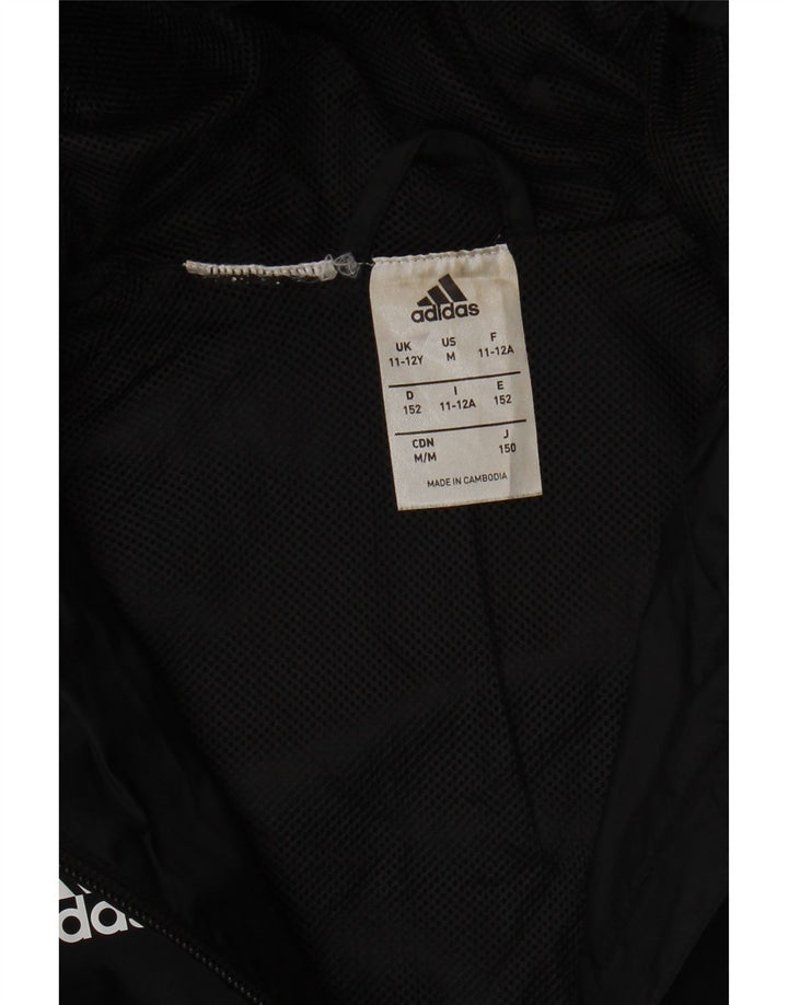 Adidas Regenjacke mit Kapuze für Jungen, 11–12 Jahre, Schwarz