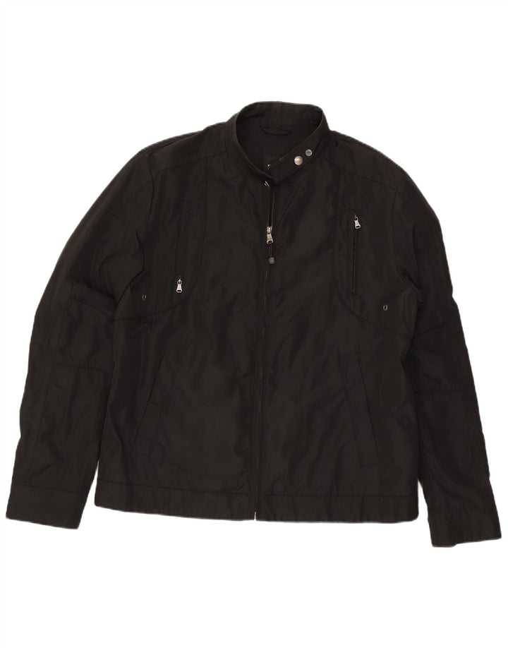 Hugo Boss Herren Bomberjacke EU 54 2XL Schwarz Polyester