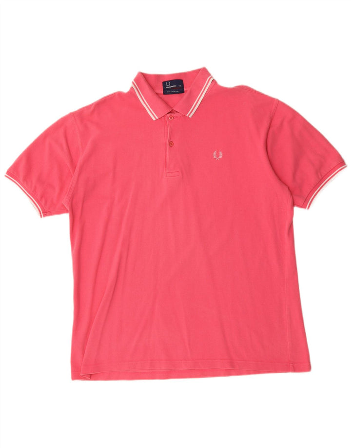 Fred Perry Herren Poloshirt 2XL Rosa Baumwolle