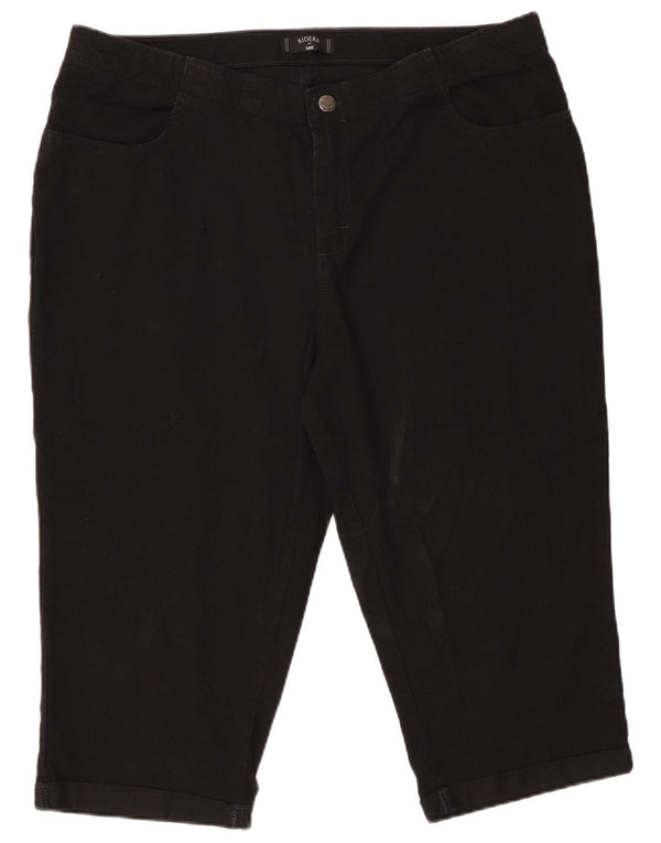 Lee Damen gerade Caprihose US 18 2XL W38 schwarze Baumwolle