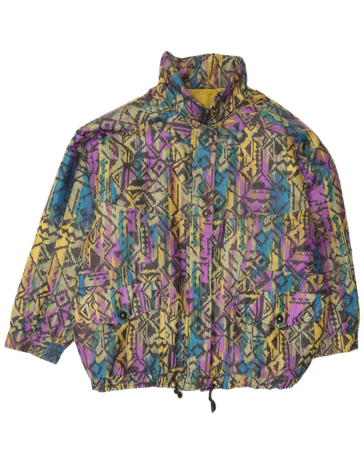 Vintage Damen Windjacke EU 40 Medium Mehrfarbig Geometrisch