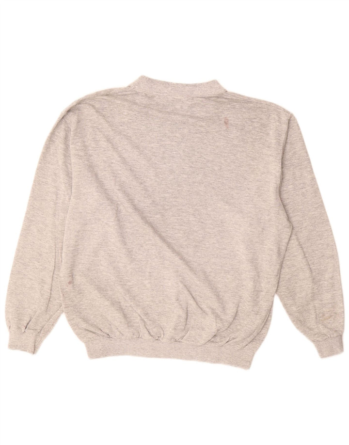 Wrangler Herren-Sweatshirt, groß, grau gestreift, Baumwolle