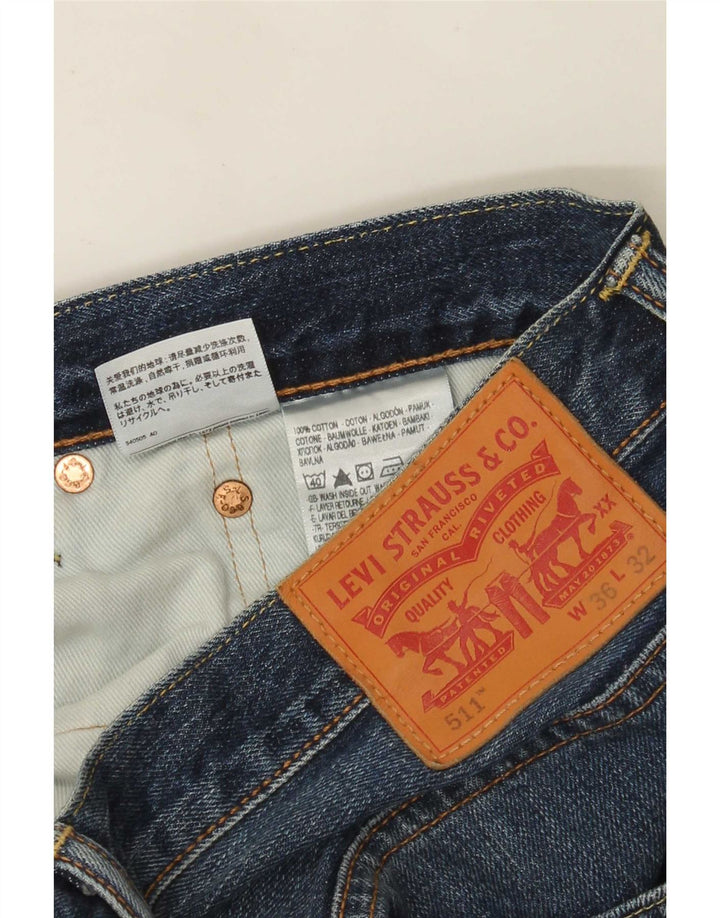 Levi's Herren 511 Slim Jeans W36 L32 Blaue Baumwolle