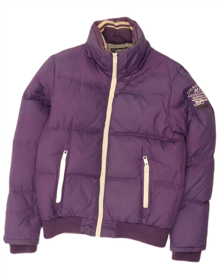 Scotch & Soda Damen Wattierte Jacke UK 14 Medium Purple Nylon