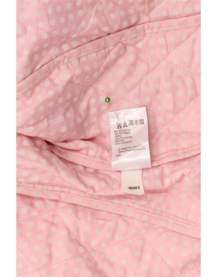 Marks & Spencer Damen Steppjacke UK 10 Small Pink Polyester