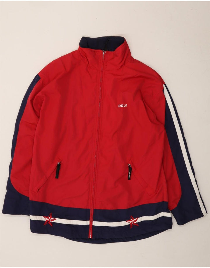 ODLO Mens Windbreaker Jacket UK 40 Large Red Colourblock Vintage Odlo and Second-Hand Odlo from Messina Hembry 