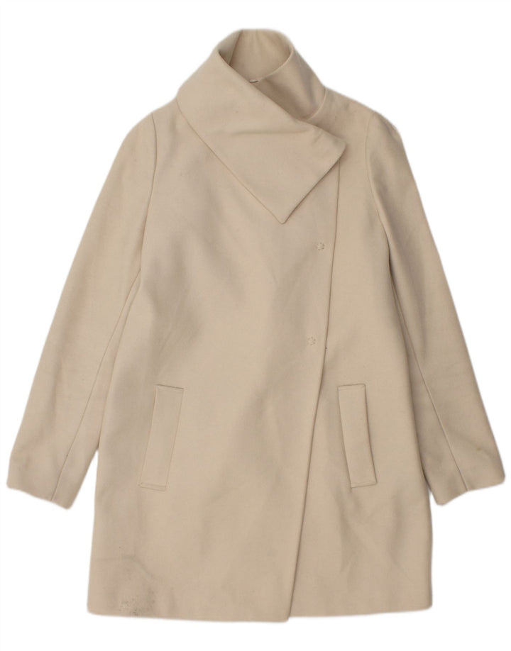 Benetton Damen Mantel IT 42 Mittelweiße Wolle
