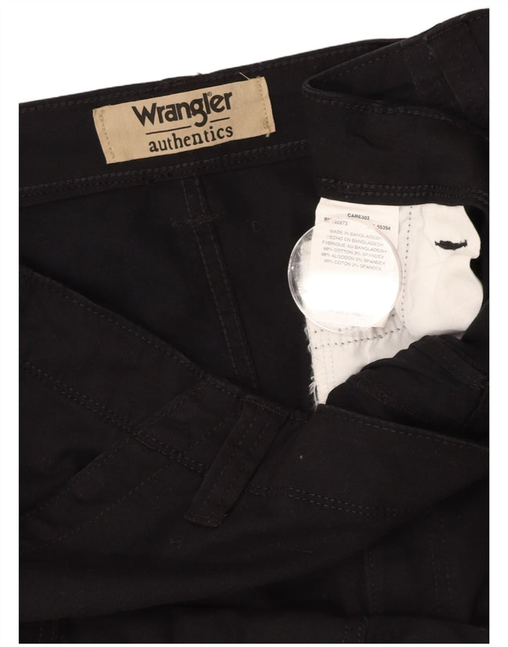 WRANGLER Mens Cargo Shorts W42 2XL Black Cotton