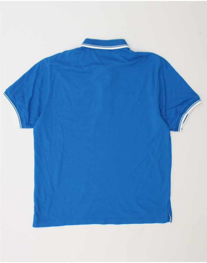 Champion Herren-Poloshirt mit Grafik, mittelblaue Baumwolle