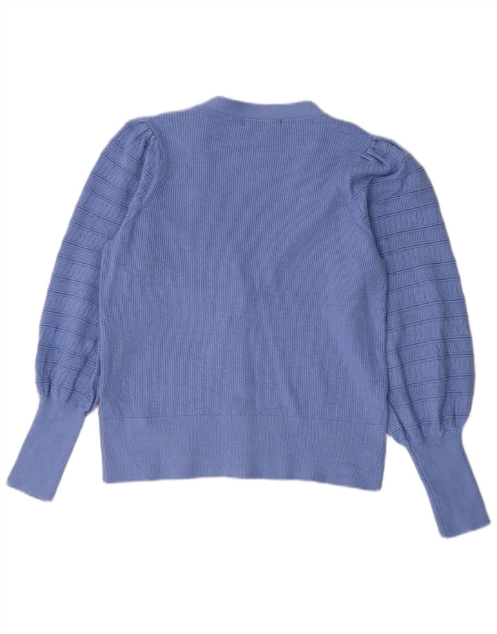 Marks & Spencer Damen-Cardigan-Pullover UK 12 Mittelblaue Viskose
