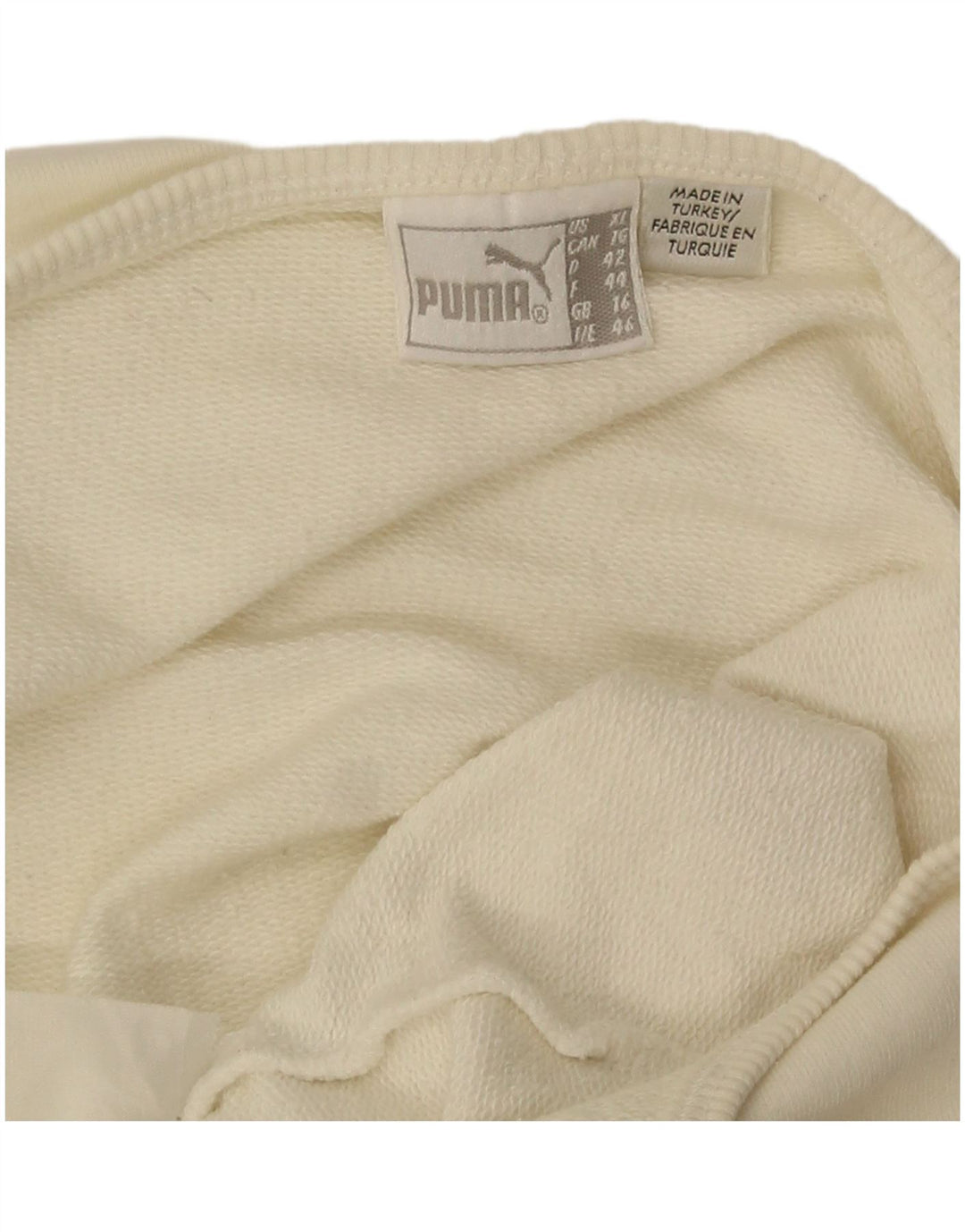 Puma Damen Graphic Crop Neckholder Top UK 16 Large Off White