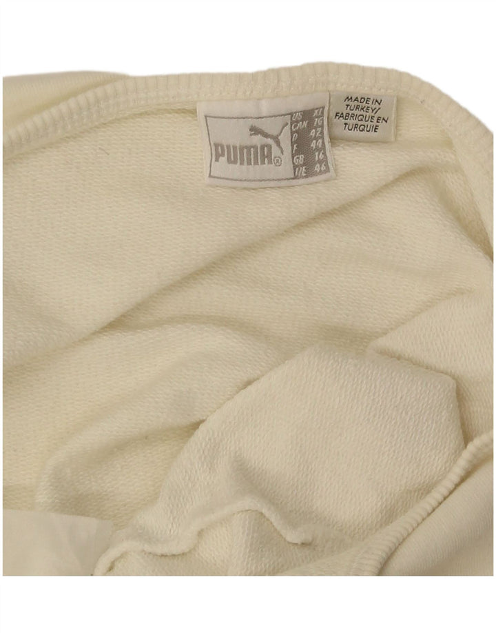 Puma Damen Graphic Crop Neckholder Top UK 16 Large Off White