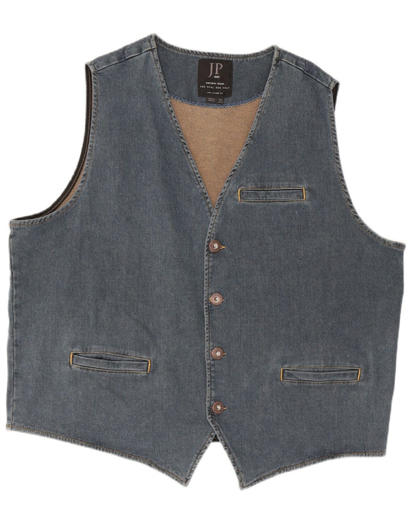 JP 1880 Herren Jeansweste 4XL Blau Baumwolle
