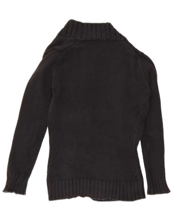 Offener Cardigan für Damen von Zara, Gr. 44, Größe L, Schwarz, Baumwolle