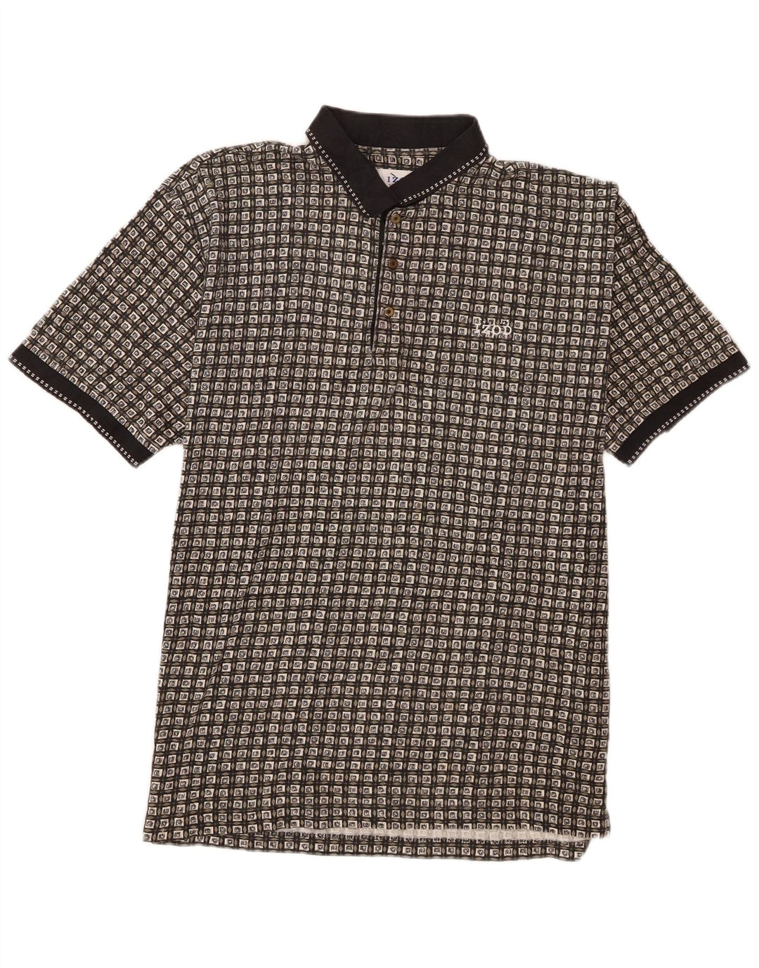 Izod Herren-Poloshirt, groß, marineblau, geometrisch, Baumwolle