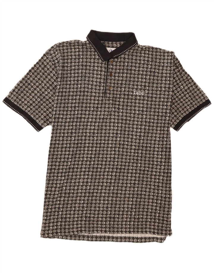 Izod Herren-Poloshirt, groß, marineblau, geometrisch, Baumwolle