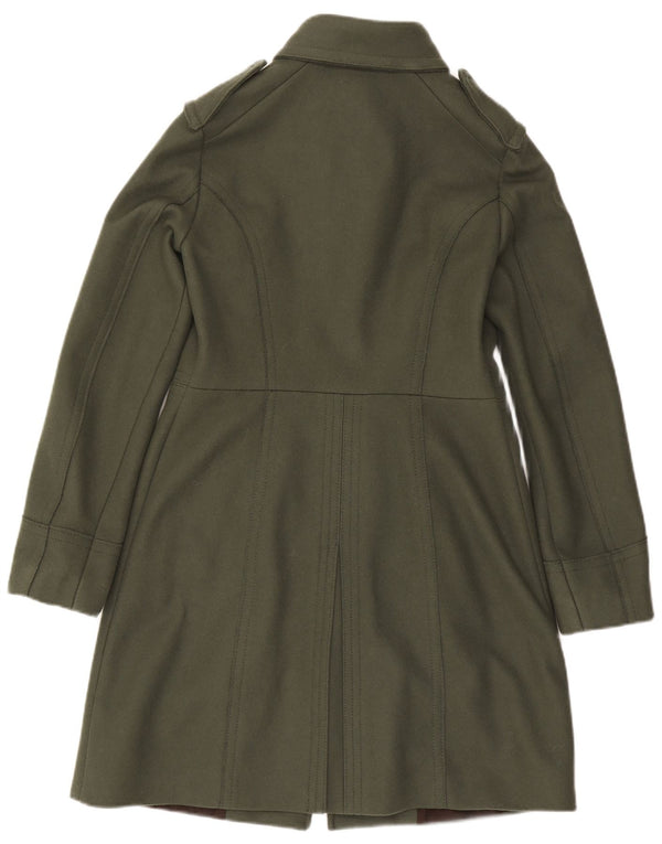 Benetton Damen-Militärmantel IT 44 mittelgrüne Wolle