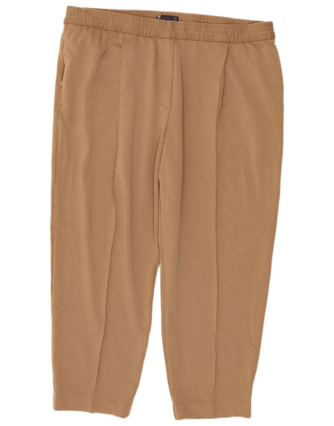 Marks & Spencer Damen-Hose, kurz geschnitten, UK 20, 2XL, W40, L25, Beige, Polyester