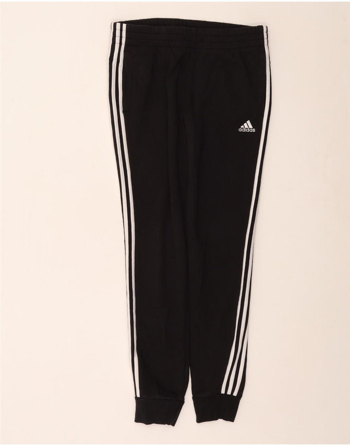 ADIDAS Damen Trainingshose Jogger UK 12/14 Mittelschwarze Baumwolle