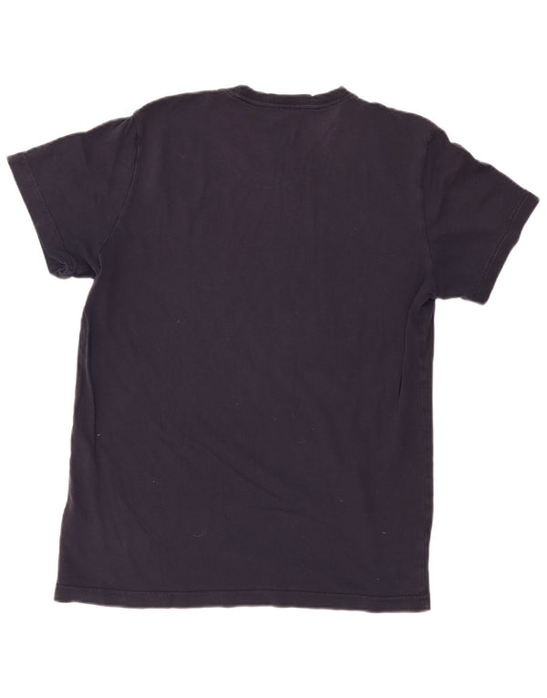 Adidas Mens Graphic T-Shirt Top Medium Navy Blue Cotton