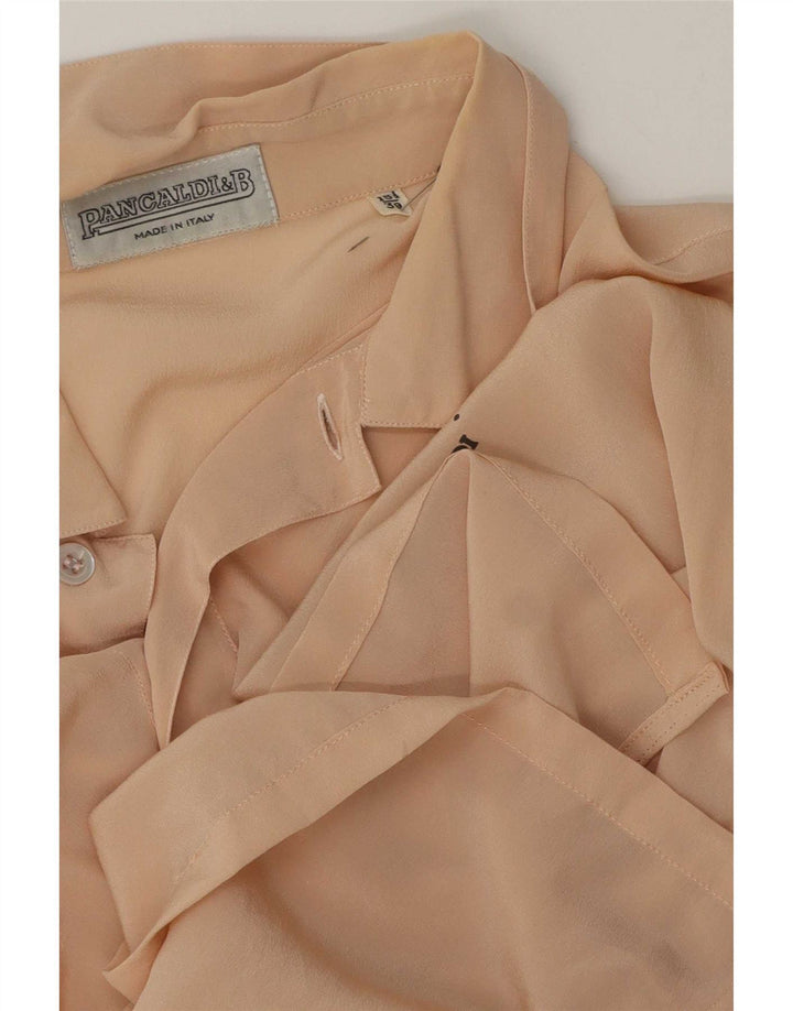 Pancaldi & B Herren Kurzarmhemd Größe 15 1/2 39 Mittelbeige