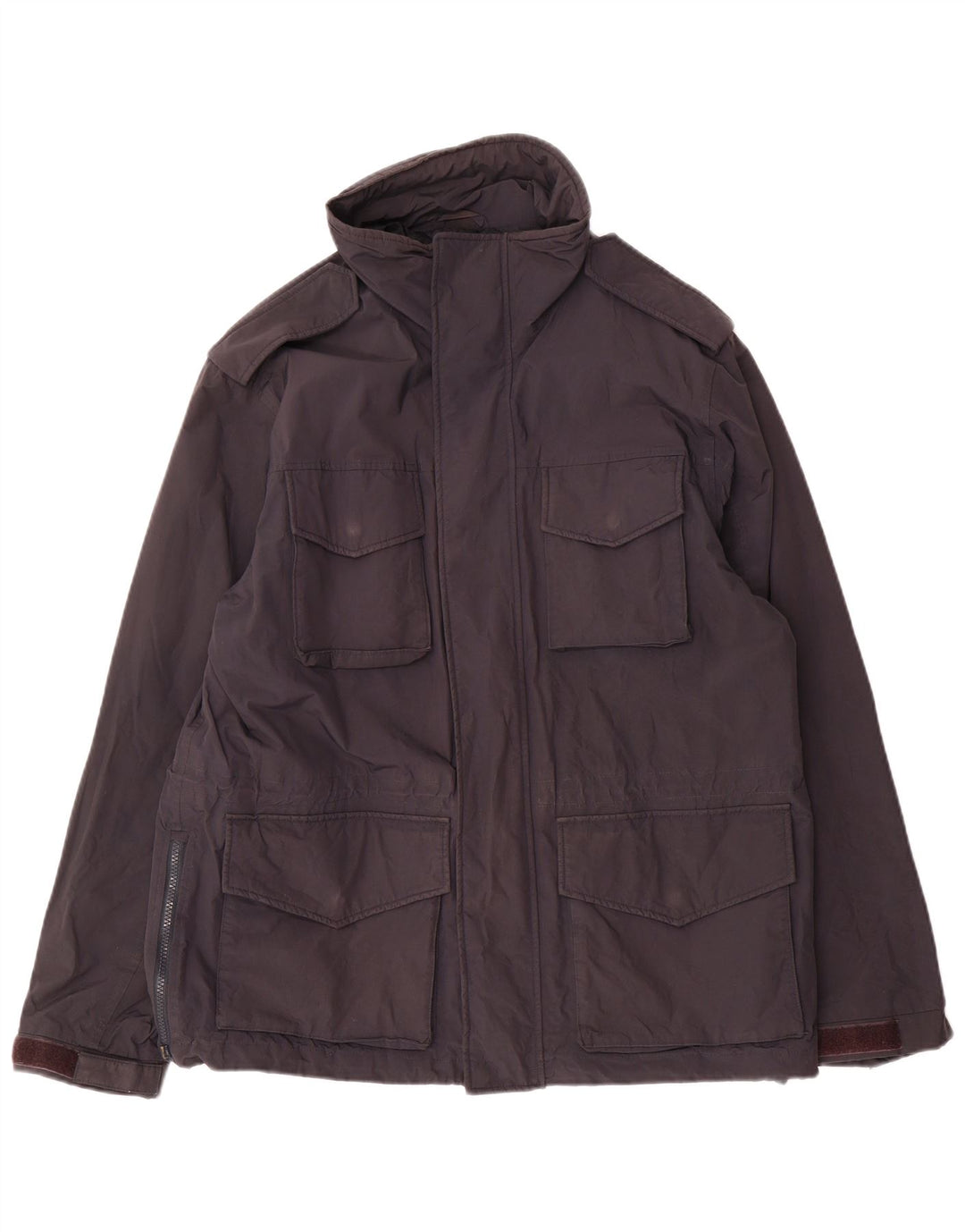 Alberto Aspesi Herren Militärjacke UK 40 Large Schwarz Nylon
