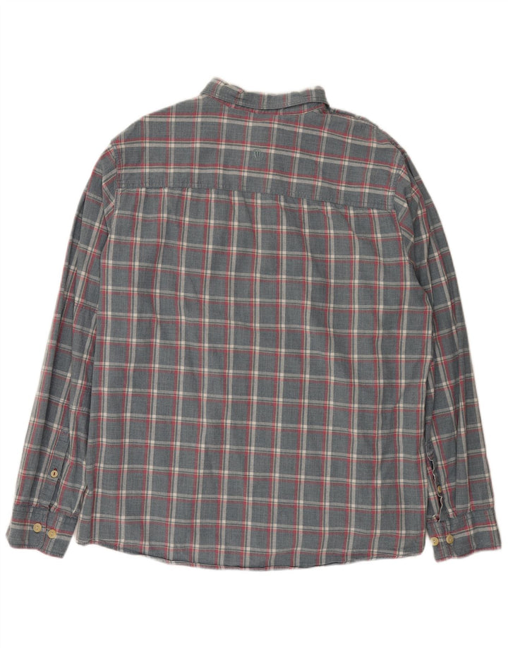 Fat Face Herren-Hemd mit regulärer Passform, 2XL, grau karierte Baumwolle